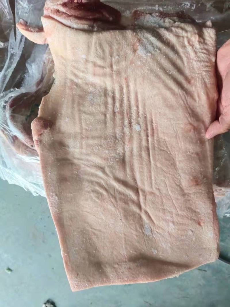 带皮五花肉国产肥猪带皮五花肉。一箱5/6片