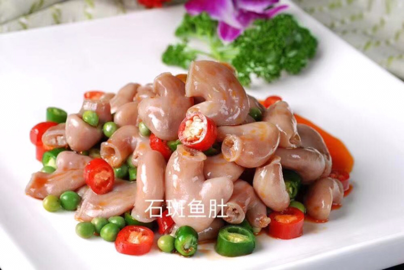 伟森特色直取新鲜活杀的冰冻桂花鱼肚品质如图