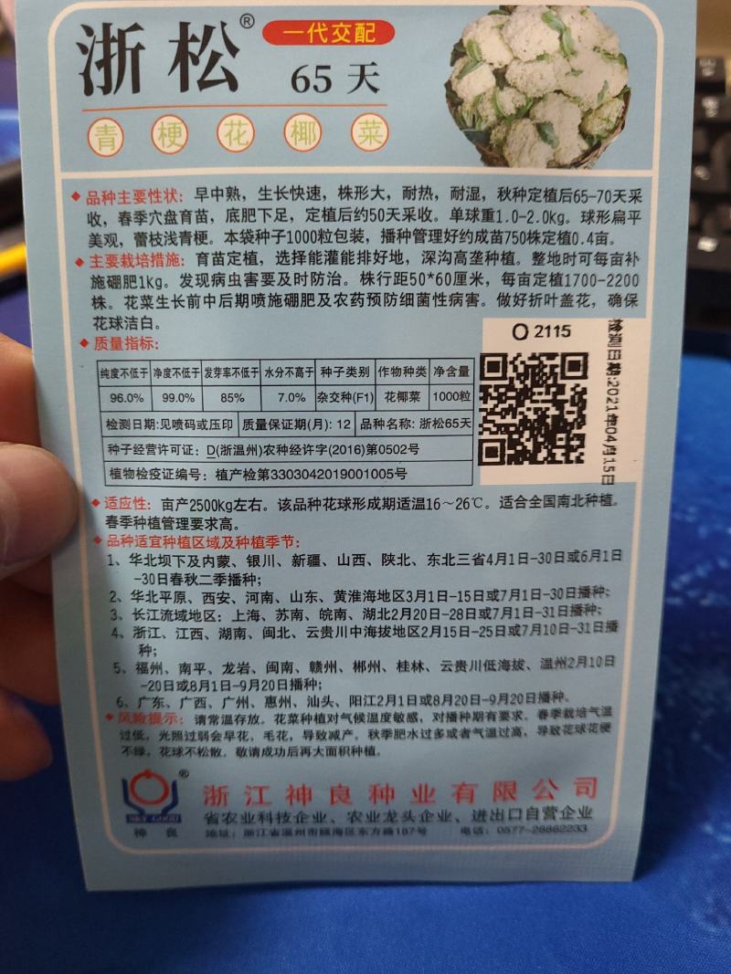 一代交配，神良松花菜种子
