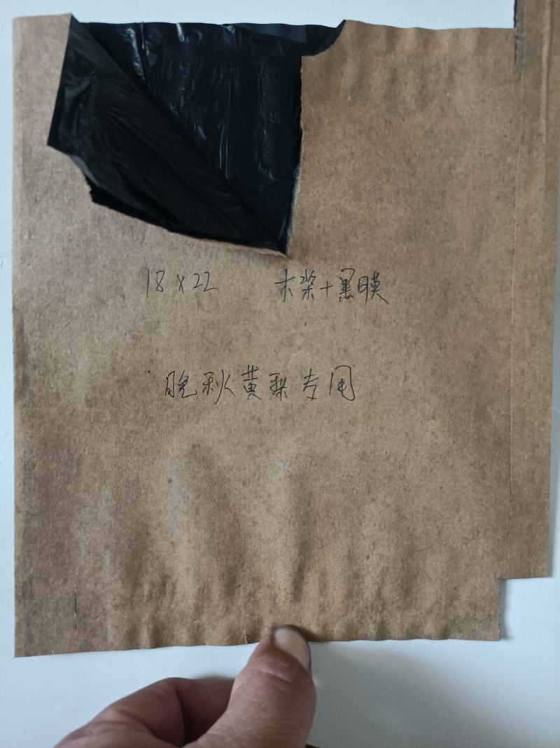 晚秋黄梨专用，5千/袋，高放水，18*22木浆纸黑膜