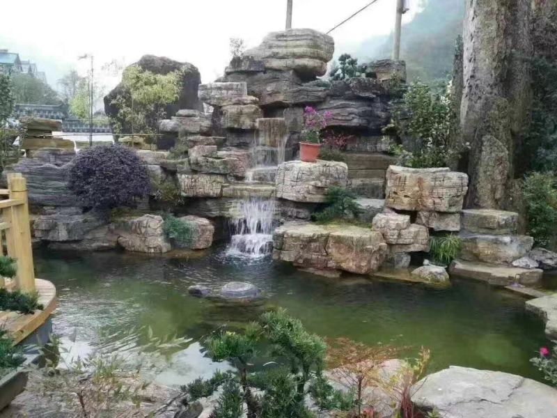 龟纹石假山，青色龟纹石，草坪石，千层石等各类假山石材