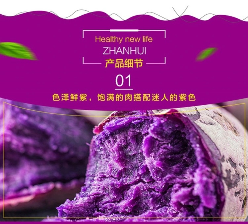广东紫薯新鲜现挖紫心紫罗兰红薯2斤5斤10斤