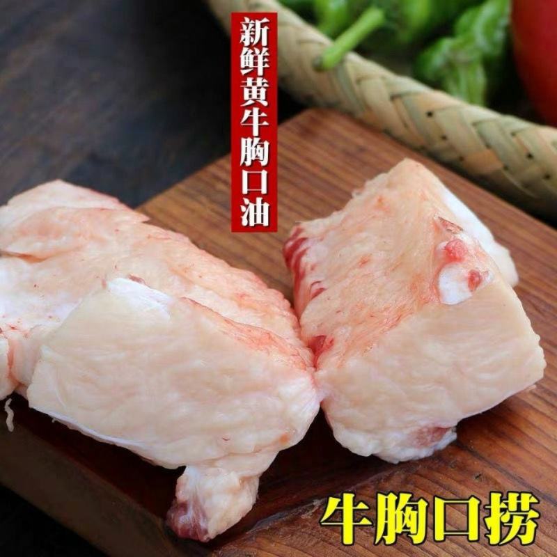 新鲜现杀牛胸口油新鲜牛胸口油朥爽脆整块牛胸口油肉火锅