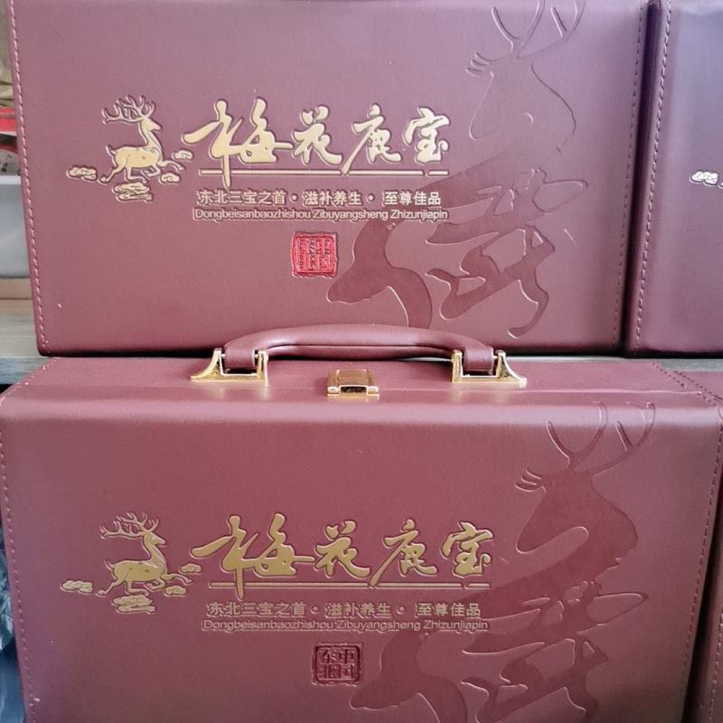精选梅花鹿宝礼盒鹿茸片+鹿鞭片批发