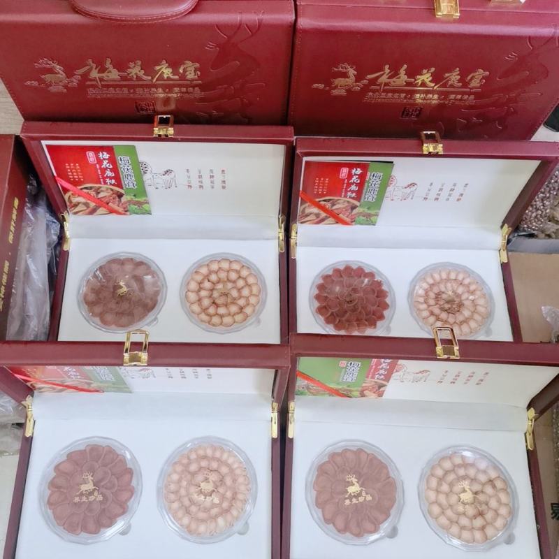 精选梅花鹿宝礼盒鹿茸片+鹿鞭片批发