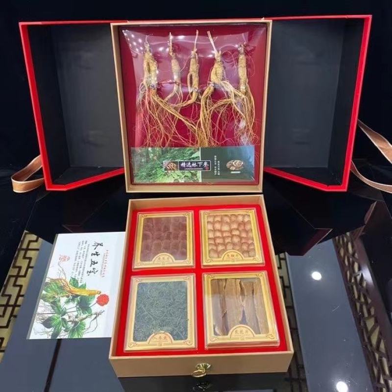 包邮长白山林下参礼盒三宝四宝五宝礼盒一手货源批发