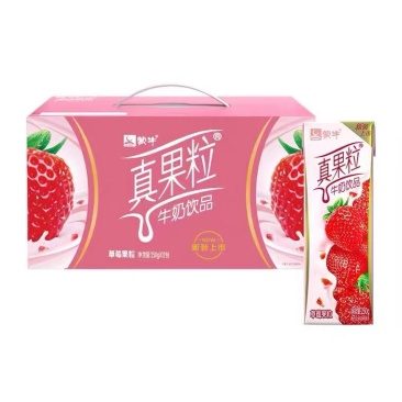 蒙牛草莓真果粒牛奶，26.5出，250*12，可以上平台