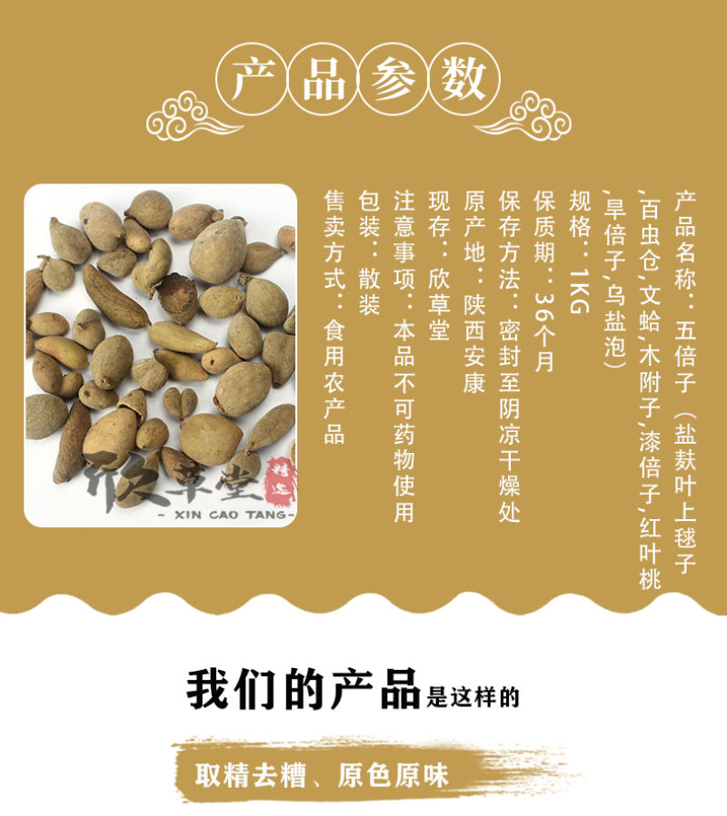 五倍子（盐麸叶上毬子,百虫仓,文蛤,木附子,漆倍子,红