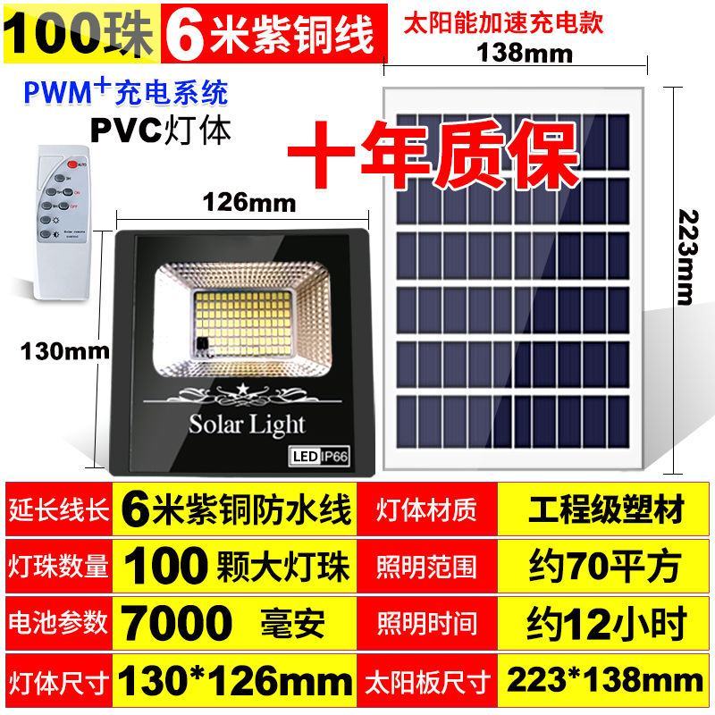 太阳能灯户外庭院灯天黑自动亮家用照明室内一拖二新农村超亮