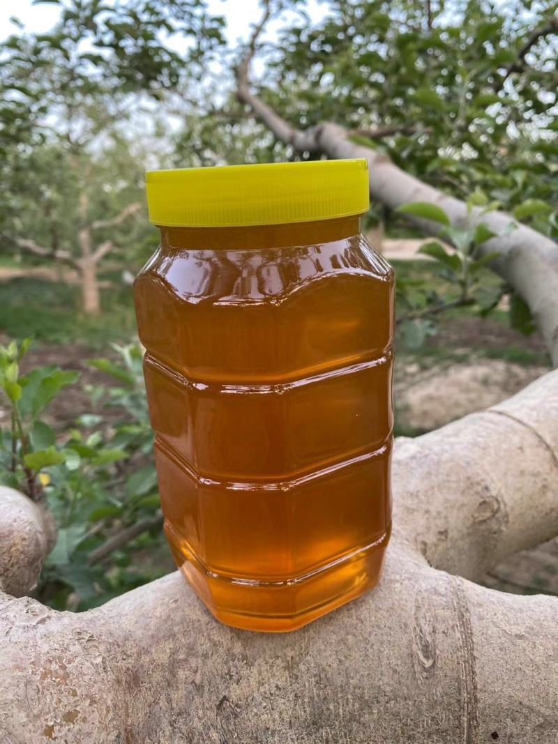 阿克苏冰糖心苹果花土蜂蜜，品质纯一公斤一瓶，一瓶起发货。