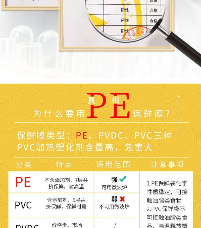 【产地】保鲜膜PE食品级厨房家用耐高温大卷超市商用
