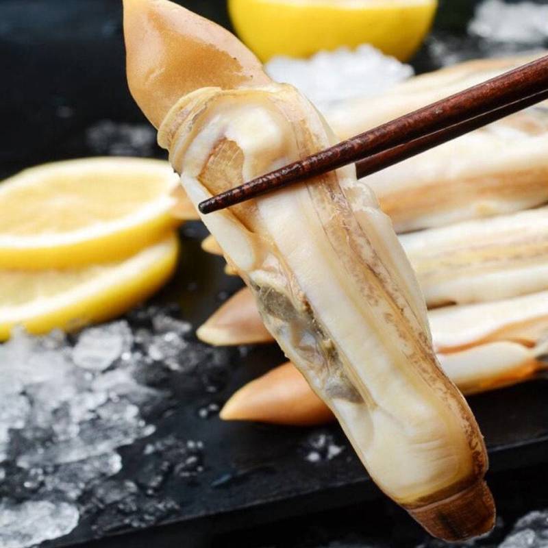 自己家海滩出品的大蛏子，海蛏子，个头大，味道鲜，价格美丽