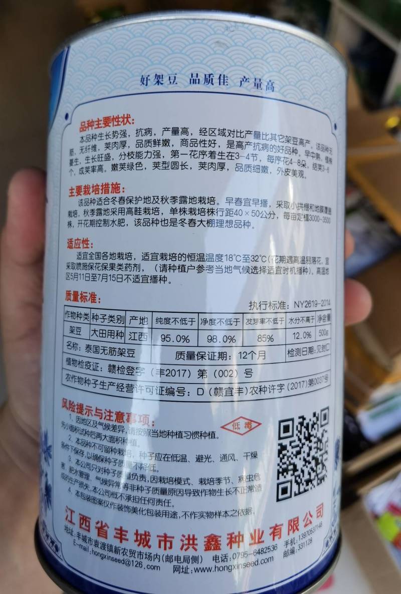 泰国无筋架豆王种子，无筋绿皮四季豆种子春秋两用，高产美观