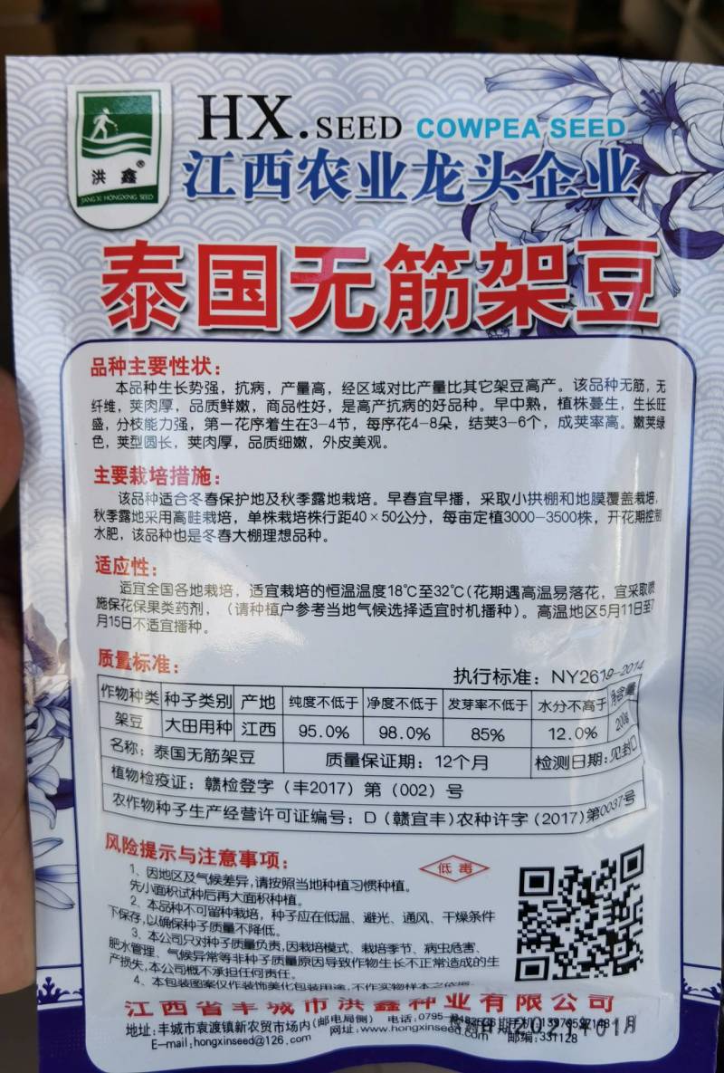 泰国无筋架豆王种子，春秋绿皮四季豆种子高产肉厚品质好