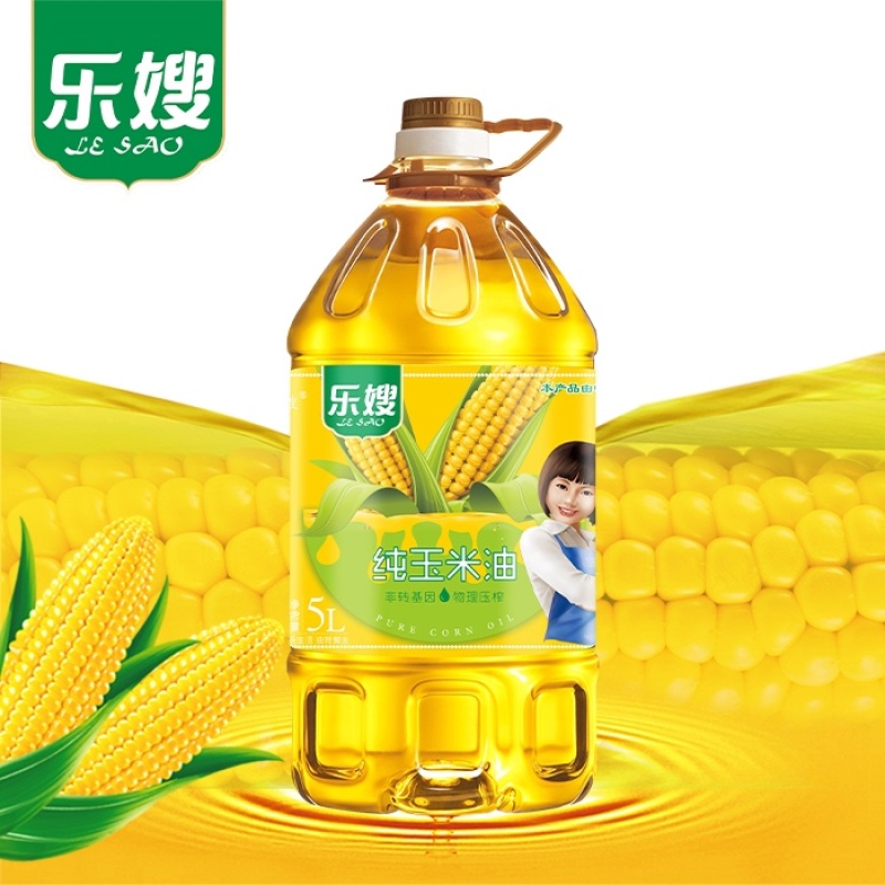 乐嫂系列食用油纯正玉米油，非转基因，物理压榨，5L家用装