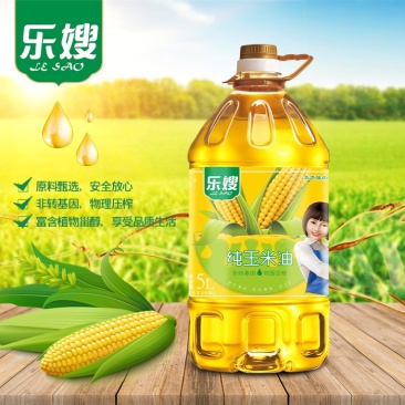 乐嫂系列食用油纯正玉米油，非转基因，物理压榨，5L家用装