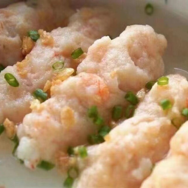 潮汕小吃。手工制作鲜虾枣，含虾量90%。