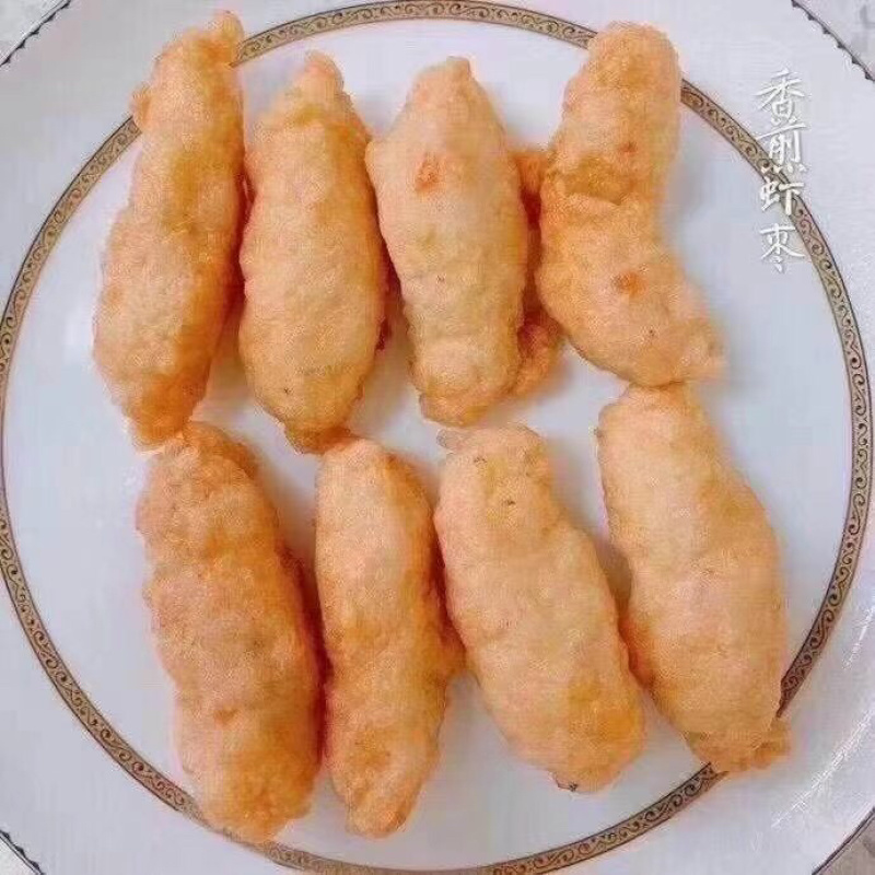 潮汕小吃。手工制作鲜虾枣，含虾量90%。