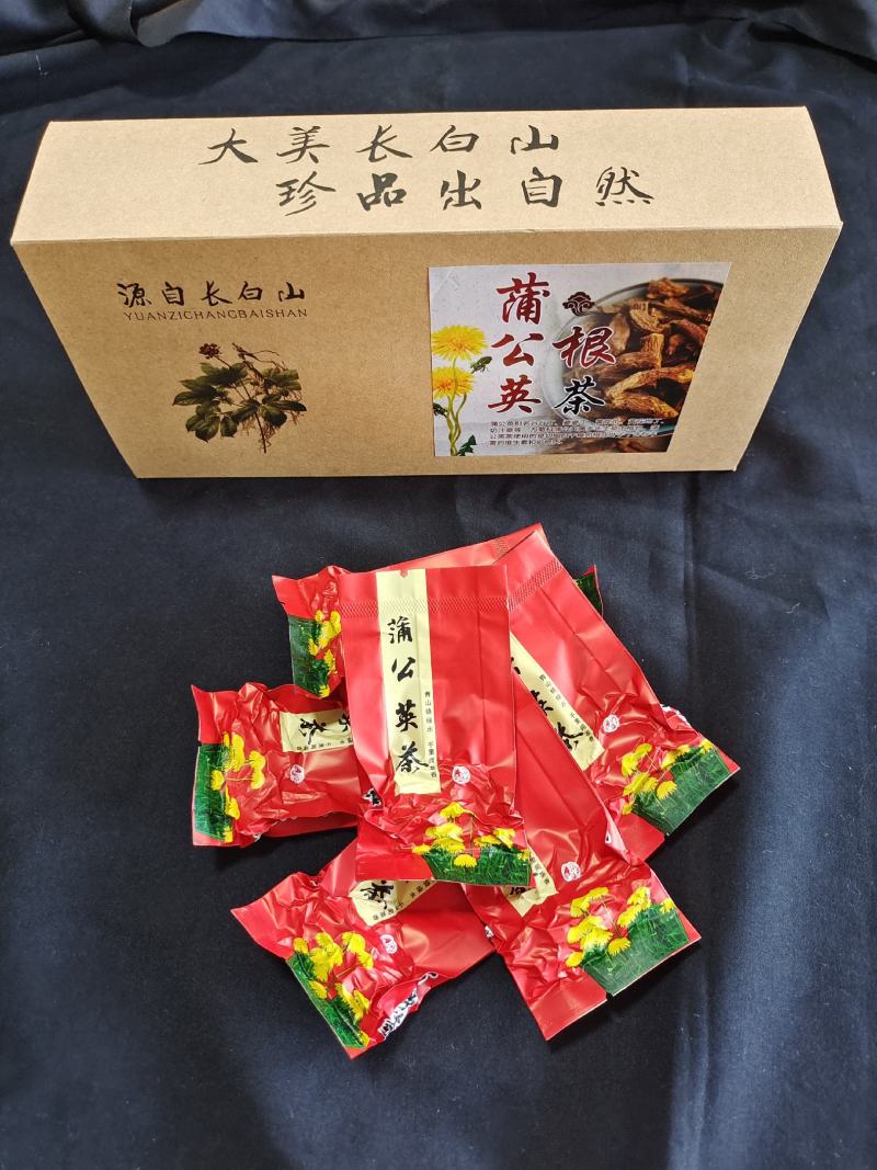蒲公英根茶，礼盒装，每盒22包，每包五克，两盒一拎兜