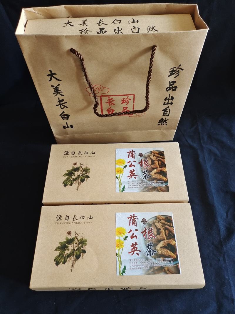蒲公英根茶，礼盒装，每盒22包，每包五克，两盒一拎兜