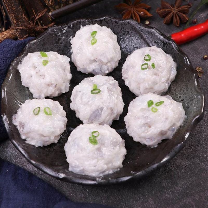 新鲜手打青虾滑虾肉96.5%龙利鱼鱼滑火锅食材虾丸虾滑丸