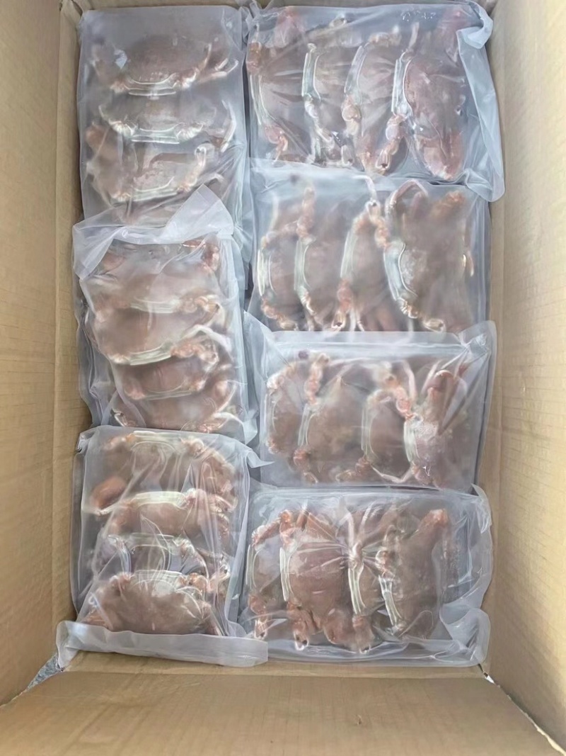 单冻扁蟹盒装扁蟹400克都有