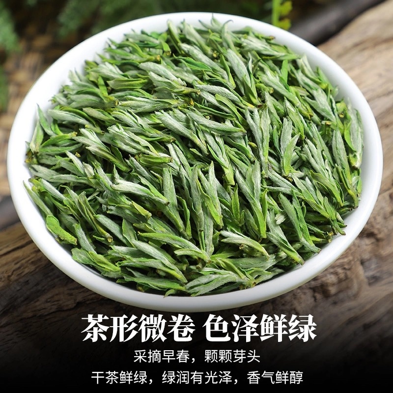 毛峰春茶绿茶铁罐装500克