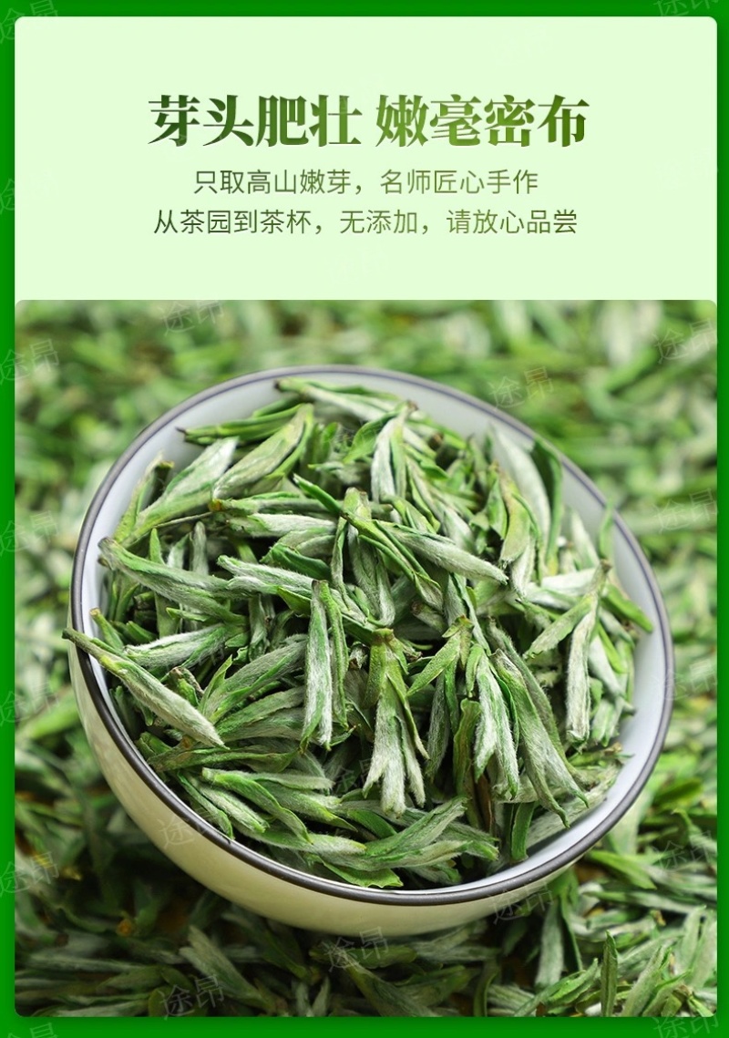 毛峰春茶绿茶铁罐装500克