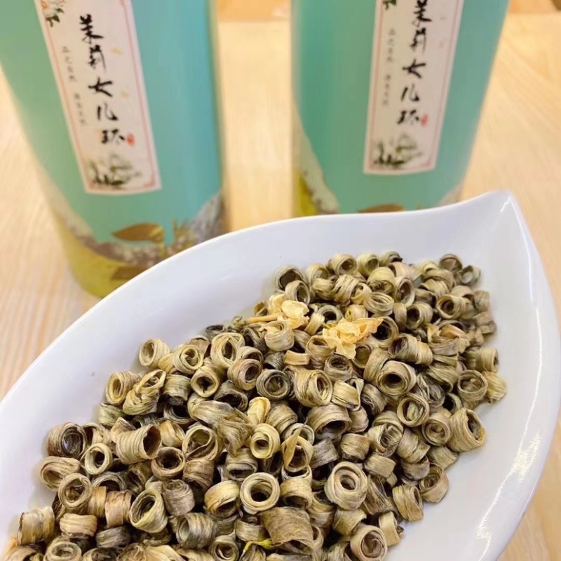 茶叶茉莉花茶女儿环浓香型茉莉茶王茉莉花茶叶500g
