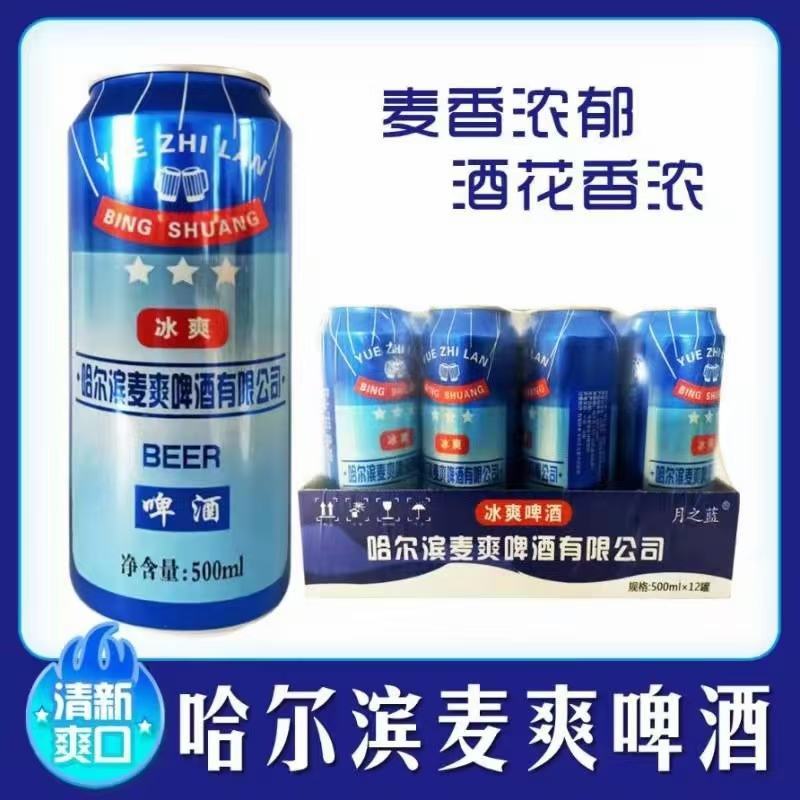 哈尔滨麦纯500/12罐，口感醇厚细腻，厂家直销价格美丽