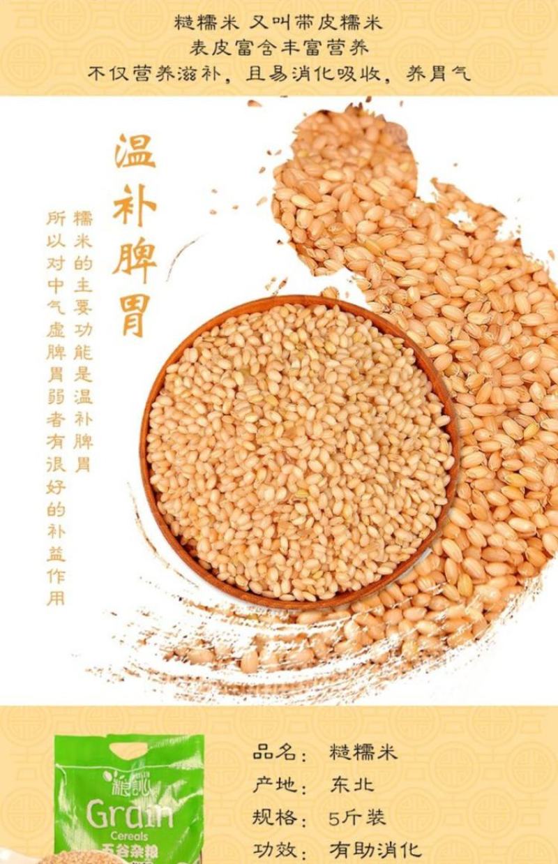 糯米农家糯米圆粒圆粒糯米煮饭熬粥五谷杂粮糯米包邮