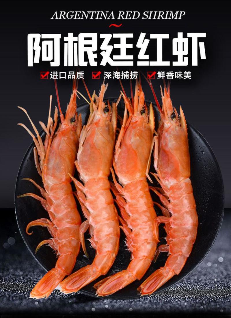 阿根廷大红虾大号L1大虾鲜活新鲜冷冻虾子进口红虾特产包邮