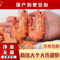 渤海湾海捕大对虾甜虾大连大虾即食大虾无冰深海大对虾包邮