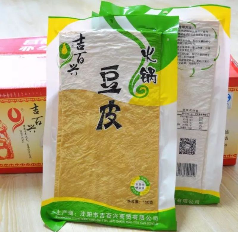吉百兴豆制品，之豆皮丝，豆皮，腐竹，箱干豆皮，油炸豆皮