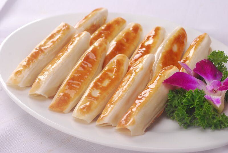 锅贴韭菜虾仁猪肉味薄皮锅贴餐饮店速食