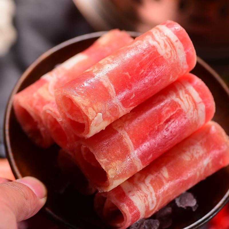 雪花肥牛卷新鲜涮火锅食材工厂批发烤煎肥牛肉卷调理牛肉包邮