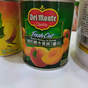 进口南非地扪黄桃罐头金黄8片装烘焙原料主料蛋糕原料