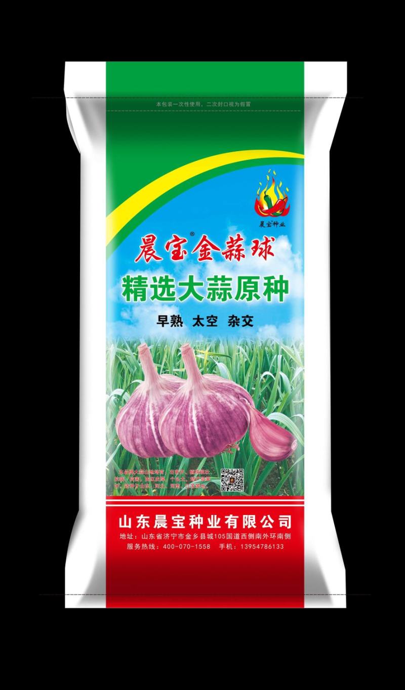 大蒜种（晨宝蒜乡红十晨宝金蒜球早熟太空杂交）
