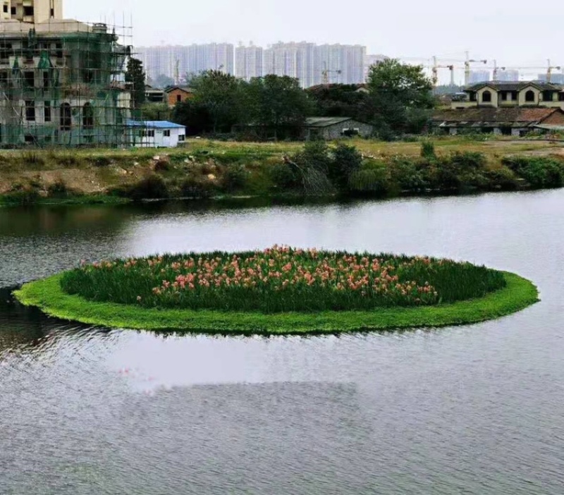人工浮岛生态浮岛浮床组装种植打造水域景观