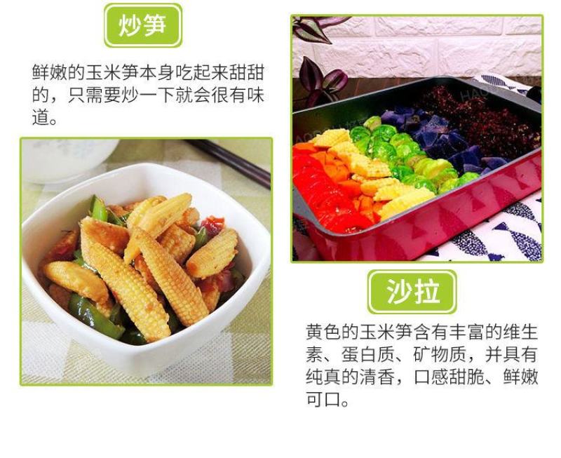 新鲜水果玉米笋玉米笋尖小竹笋甜玉米笋新鲜沙拉食材包邮。