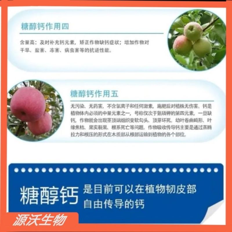 糖醇钙螯合态防裂果缩果畸形果增强果实品质糖度硬度着色