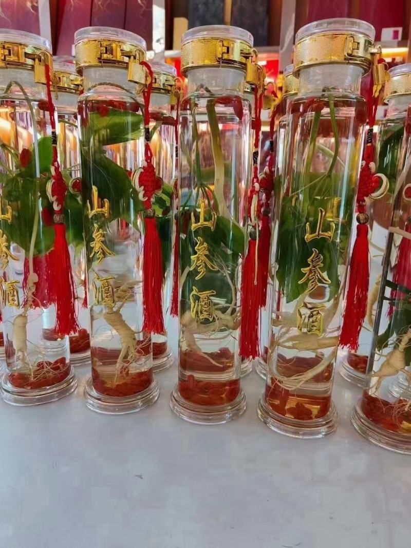 热销老参王人参酒、山参酒，52度纯粮食酿造