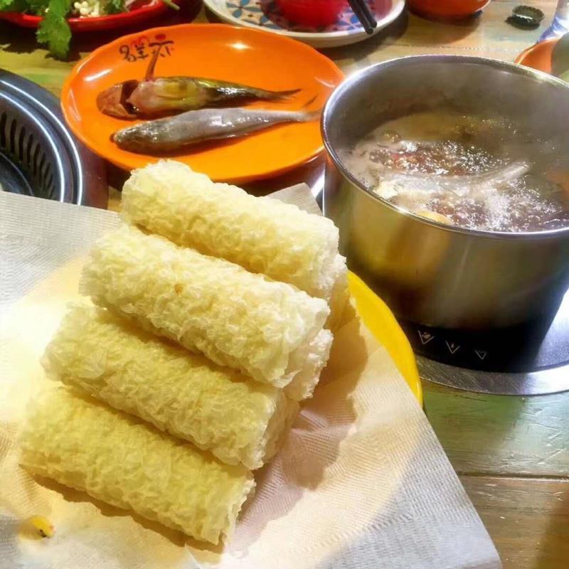 吉百兴豆制品，响铃卷55克火锅豆皮卷32袋每箱