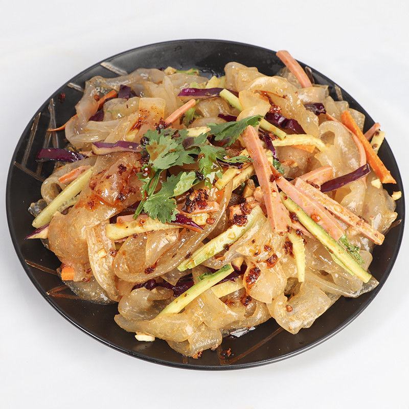 【东北大拉皮袋】夏季速食凉拌菜凉调粉皮米皮凉拌水晶凉皮懒
