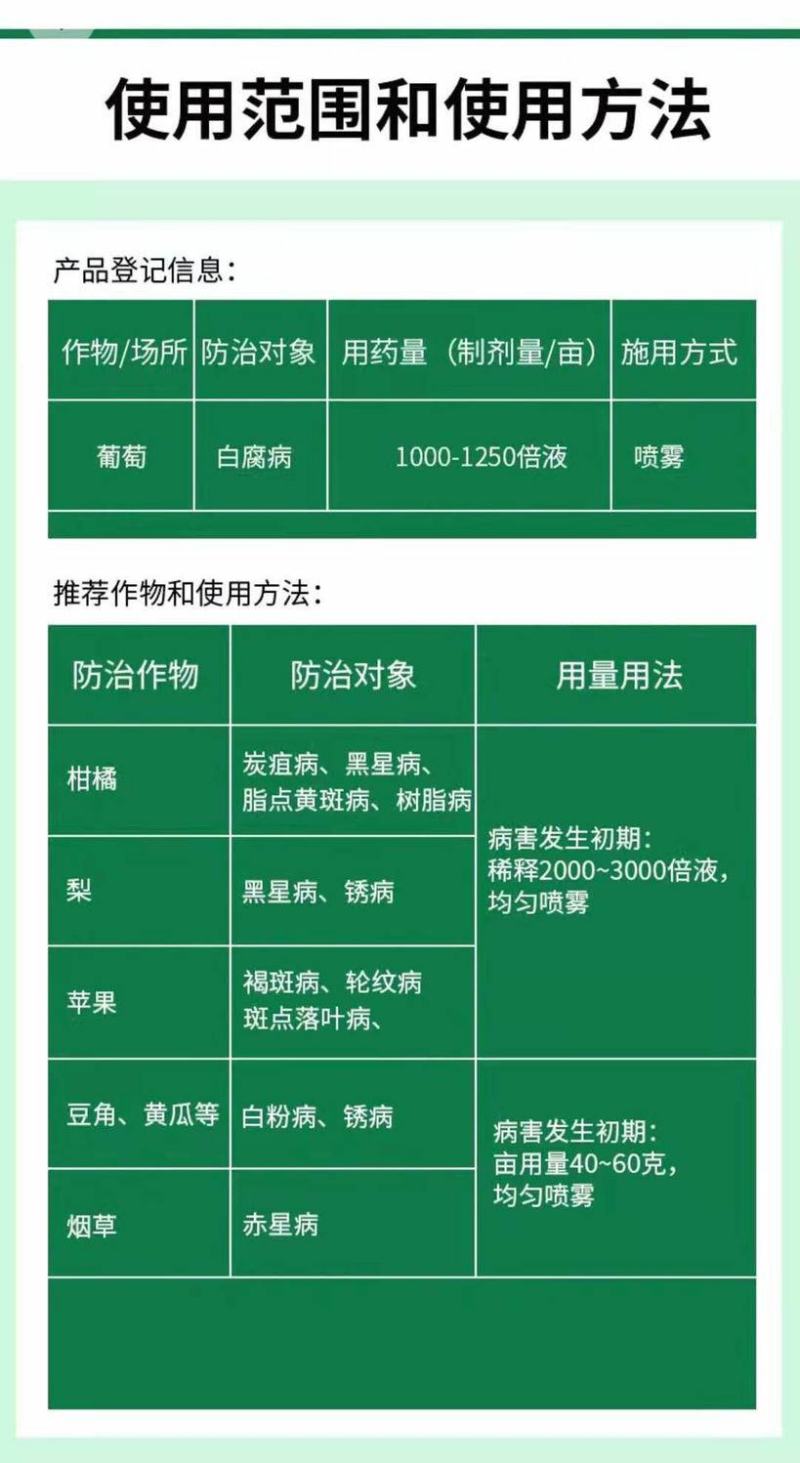 沪联25%氟硅唑咪鲜胺白腐病炭疽病黑痘病叶斑白粉病杀菌剂