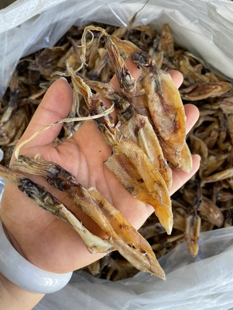 北海华侨船晒鱿鱼筒吹筒灯光鱿鱼仔淡干海鲜干货大号