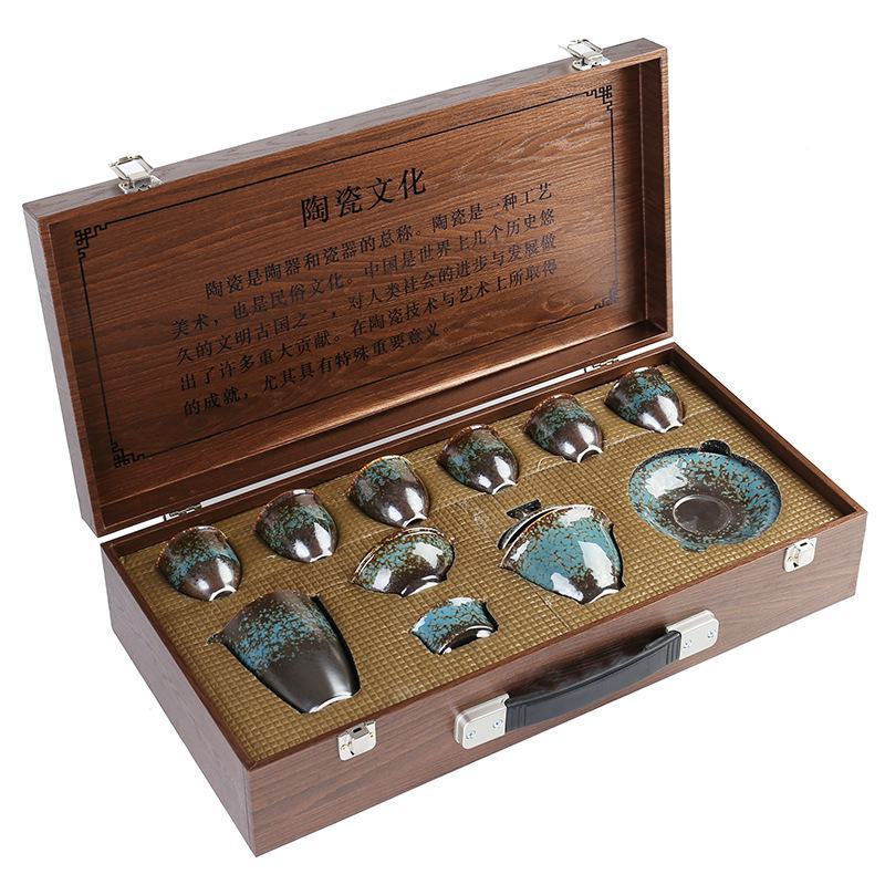 窑变雪花漫舞功夫茶具套装茶具礼品批发活动礼品赠品随手礼定