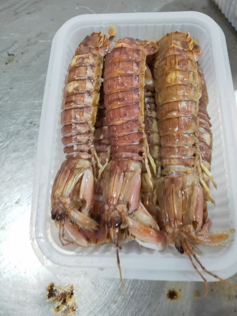 新鲜速煮得皮皮虾，一盒一斤装，公皮皮虾，养海期间，货不多