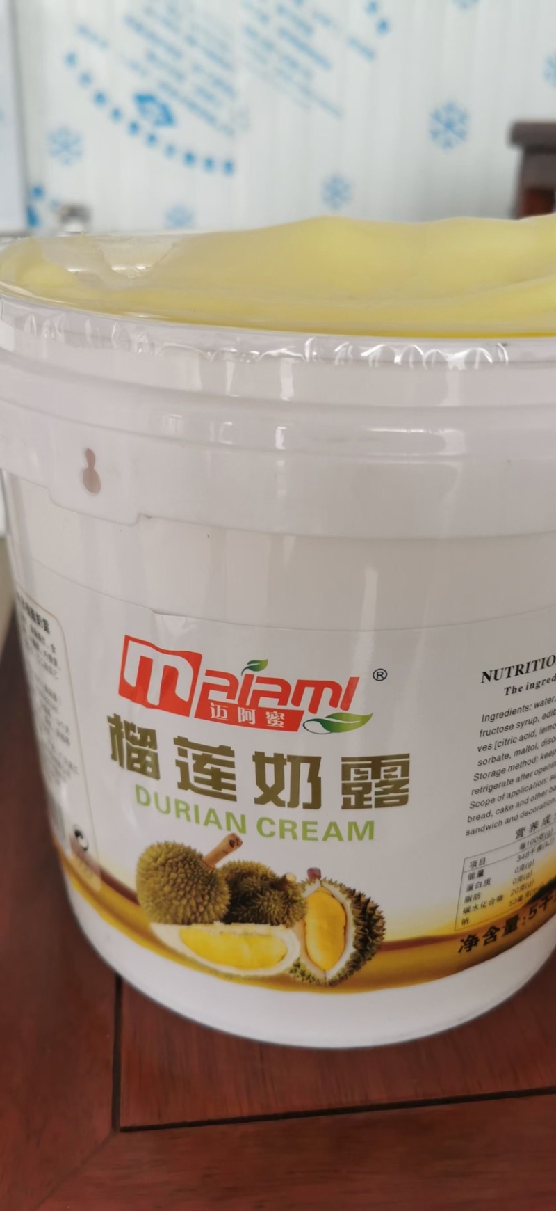 厂家直销迈阿蜜榴莲奶露桶装榴莲香