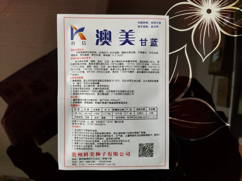 澳美莲花白种子奥奇丽甘蓝种子扁球型包菜种子奥奇娜蔬菜种子